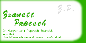 zsanett papesch business card